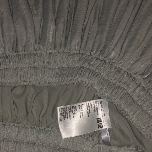 Mint Green Drape Gather Long Skirt w/ Pockets | Uniqlo - Picture 2 of 2